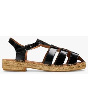 Naguisa Espadrilles En Cuir Femme - Noir