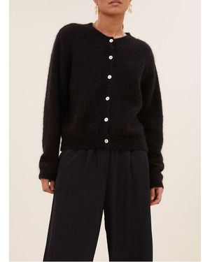 By-Bar Cardigan Boutonné En Laine Mélangée Femme - Noir
