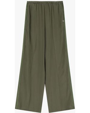 Please Pantaloni A Gamba Larga Tinta Unita - Bianco