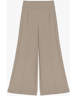 Please Pantaloni A Zampa Con Vita Alta - Multicolore