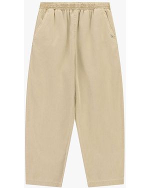 Please Pantalons Cropped À Taille Élastique Et Poches - Neutre
