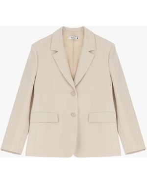 Please Blazer Con Tasche Frontali E Bottoni - Neutro