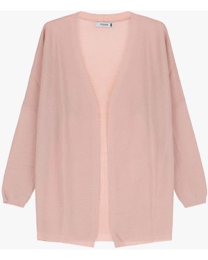 Please Cardigan À Grande Ouverture Frontale - Rose