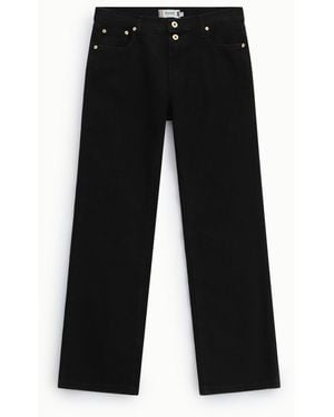 Please Pantalon Cigarette À Double Boutonnage - Noir