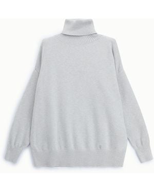 Please Pull Turtleneck À Col Montant Et Poignets Larges - Blanc