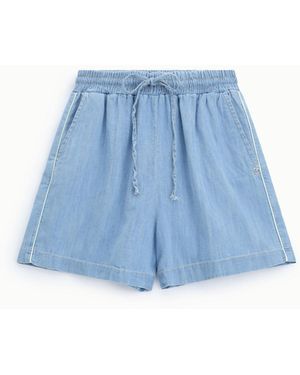 Please Shorts Regular-Fit Avec Cordon Et Poches Latérales - Bleu