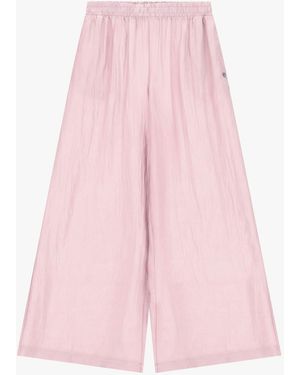 Please Pantalons Larges Taille Haute - Rose