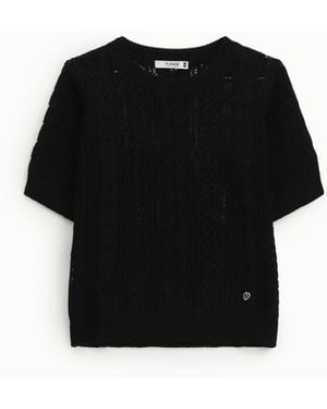 Please Sweater Ajouré Court Manches Courtes - Noir