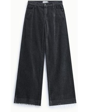Please Trousers Cinq Poches Jambe Large - Noir