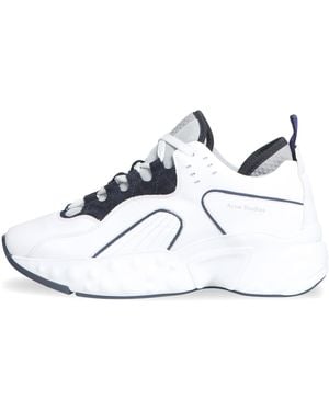 Acne Studios 'Technical' Leather Trainers - White
