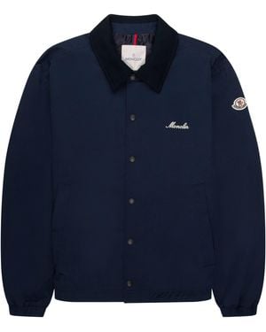 Moncler Arinell Embroidered Logo Overshirt - Blue