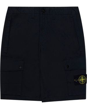 Stone Island Bermuda Cargo Shorts - Black