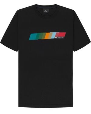 Paul Smith Ps Colour Block Printed T-shirt Black