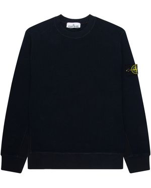 Stone Island Heavy Waffle Cotton Sweatshirt - Blue