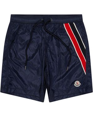 Moncler Large Side Stripe Swim Shorts - Blue