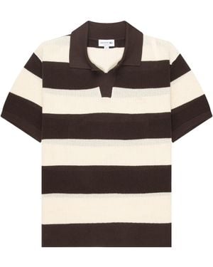 Lacoste Cream Bar Stripe Knitted Polo - Multicolour