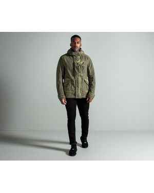C.P. Company Re-colour Nycra Goggle Utility Short Jacket Cloudburst - Multicolour