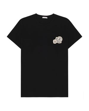 Moncler Double Patch Logo T-Shirt - Black