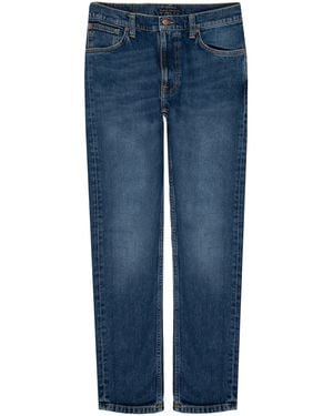 Nudie Jeans Lean Dean Troubled Sea - Blue