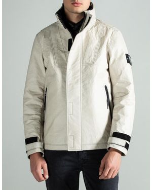 Stone Island Dyneema® Bonded Leather Ice Jacket Stone/black