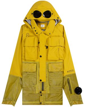 Pockets Cp Company 'gore-tex Infinium' Mixed 500 Miglia Jacket Nugget Gold - Yellow