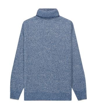 Brunello Cucinelli Wool Roll Neck Jumper - Blue