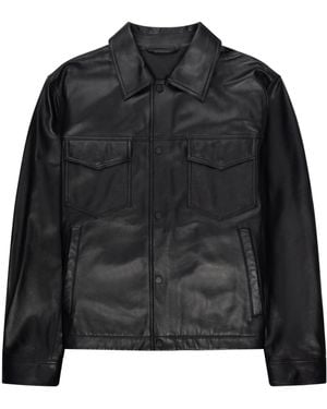 Emporio Armani Armani Soft Leather 4 Pocket Jacket - Black