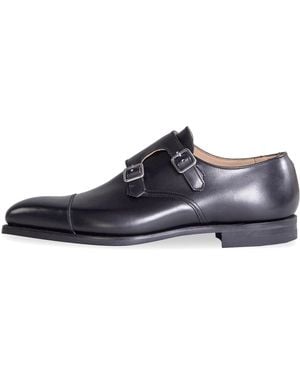 Crockett & Jones 'Lowndes' Calf Leather Double Monk Shoes With 'City' Soles - Blue