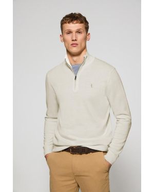 POLO CLUB Maglione Con Cerniera E Ricamo Rigby Best - Grigio