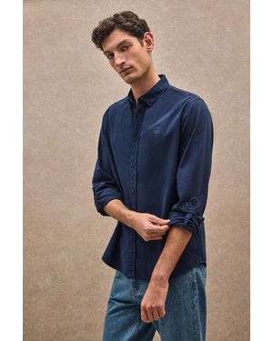 POLO CLUB Camicia Blu Marino Regular Fit Con Logo