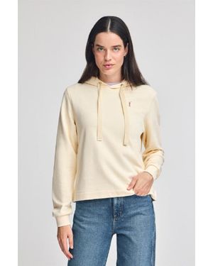 POLO CLUB Felpa Ecrù Con Cappuccio E Ricamo Rigby Go - Blu