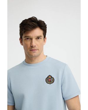 POLO CLUB Maglietta Azzurra A Maniche Corte Con Logo Nautico - Blu