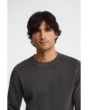 POLO CLUB Maglione Asfalto A Coste A Maniche Lunghe - Nero