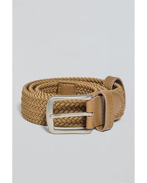 POLO CLUB Cintura Intrecciata Cammello Baal Con Dettagli - Metallizzato