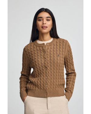POLO CLUB Cardigan Cammello Vigorè - Marrone