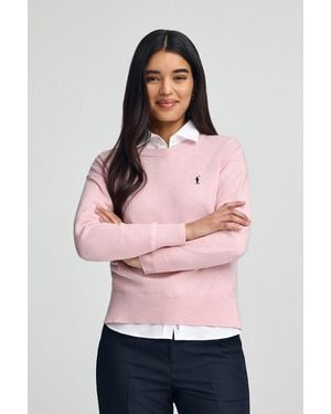 POLO CLUB Maglione Rosa Vigorè A Girocollo