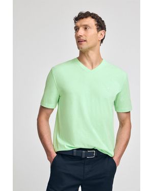 POLO CLUB Maglietta A Maniche Corte E Scollo A V Con Ricamo Rigby Best - Verde