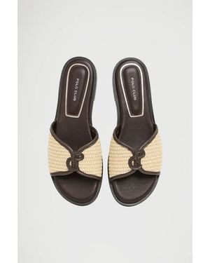 POLO CLUB Sandalo Ciabatta Marsi Marrone Con Logo - Multicolore