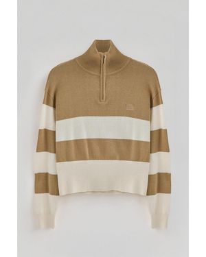 POLO CLUB Maglione A Righe Marrone Chiaro Ed Ecrù - Neutro