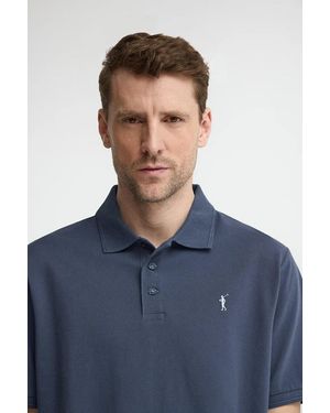 POLO CLUB Polo Blu Denim A Maniche Corte Con Logo Ricamato Rigby Go