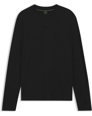 Porsche Lifestyle Long-Sleeved T-Shirt With Gloss Logo - Black