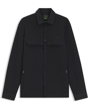 Porsche Lifestyle Lightweight Woven Overshirt – Porsche X Boss - Black