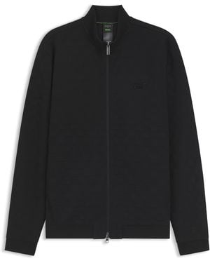 Porsche Design Zip-Up Sweatshirt With Pascha-Check Jacquard - Black