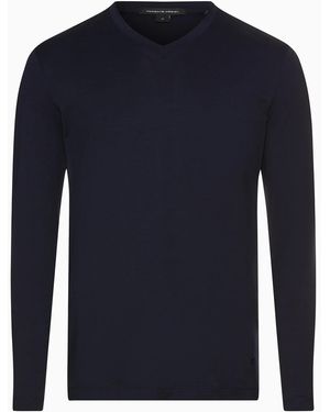 Porsche Design Long-Sleeve V-Neck Shirt - Blue