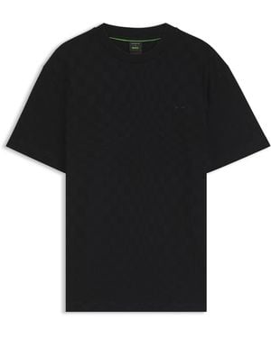 Porsche Lifestyle Cotton T-Shirt With Pascha Pattern - Black