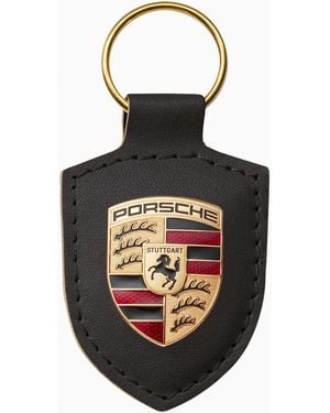 Porsche Lifestyle Porsche Crest Keyring - Black