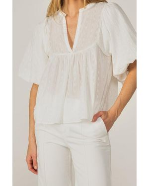 Poupette Blouse Flores - White
