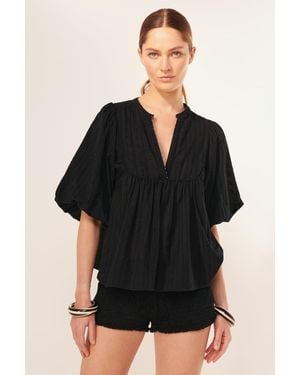 Poupette Blouse Flores - Black
