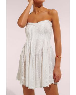 Poupette Bandeau Dress Claire - White