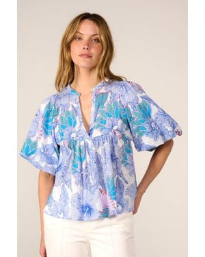 Poupette Blouse Flores - Blue